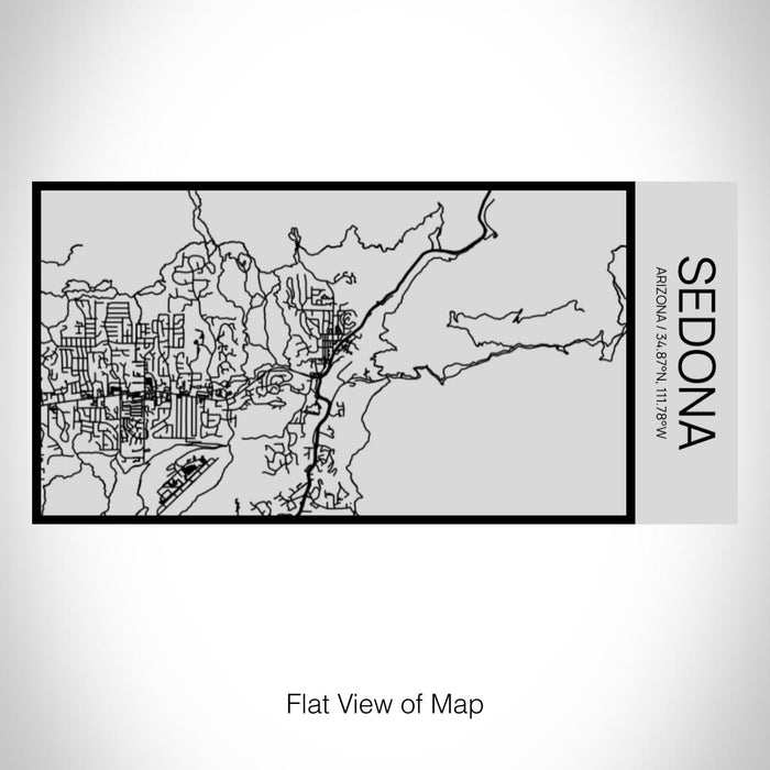 Rendered View of Sedona Arizona Map on 17oz Stainless Steel Insulated Cola Bottle in Stainless