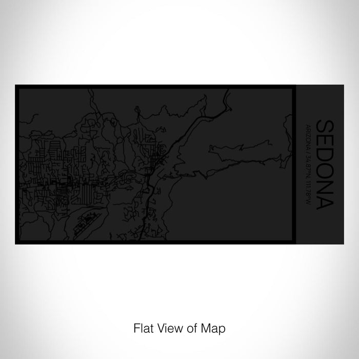 Rendered View of Sedona Arizona Map on 17oz Stainless Steel Insulated Cola Bottle in Stainless in Matte Black