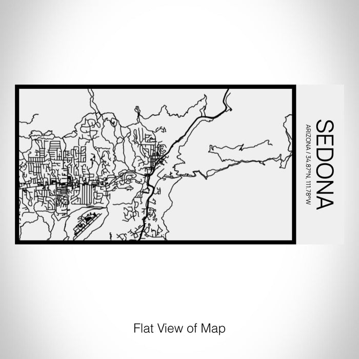Rendered View of Sedona Arizona Map on 17oz Stainless Steel Insulated Cola Bottle in Stainless in Matte White