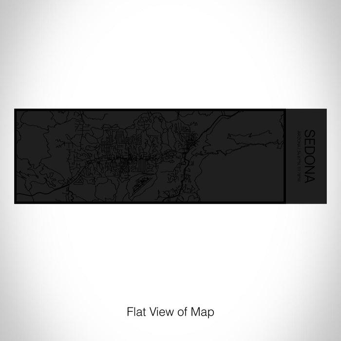 Rendered View of Sedona Arizona Map on 10oz Stainless Steel Insulated Cup in Matte Black with Sliding Lid
