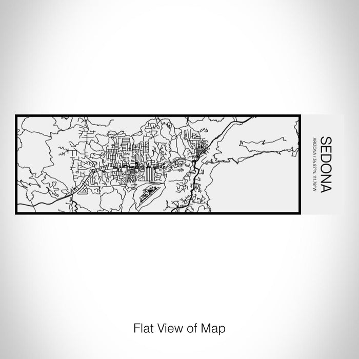 Rendered View of Sedona Arizona Map on 10oz Stainless Steel Insulated Cup in Matte White with Sliding Lid