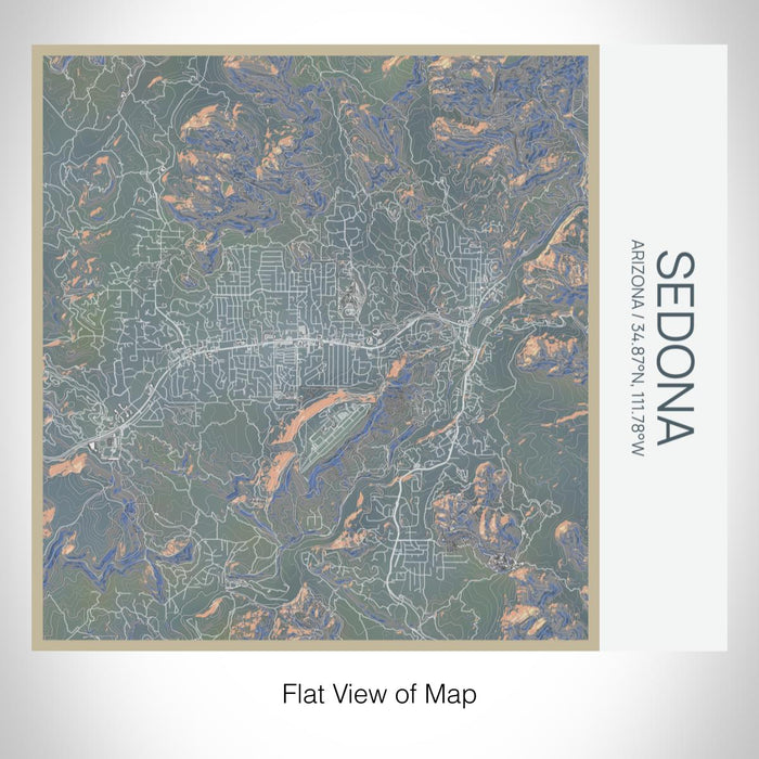 Rendered View of Sedona Arizona Map on 17oz Stainless Steel Insulated Tumbler in Afternoon Map Style