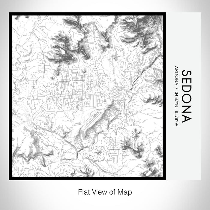 Rendered View of Sedona Arizona Map on 17oz Stainless Steel Insulated Tumbler in Classic Map Style