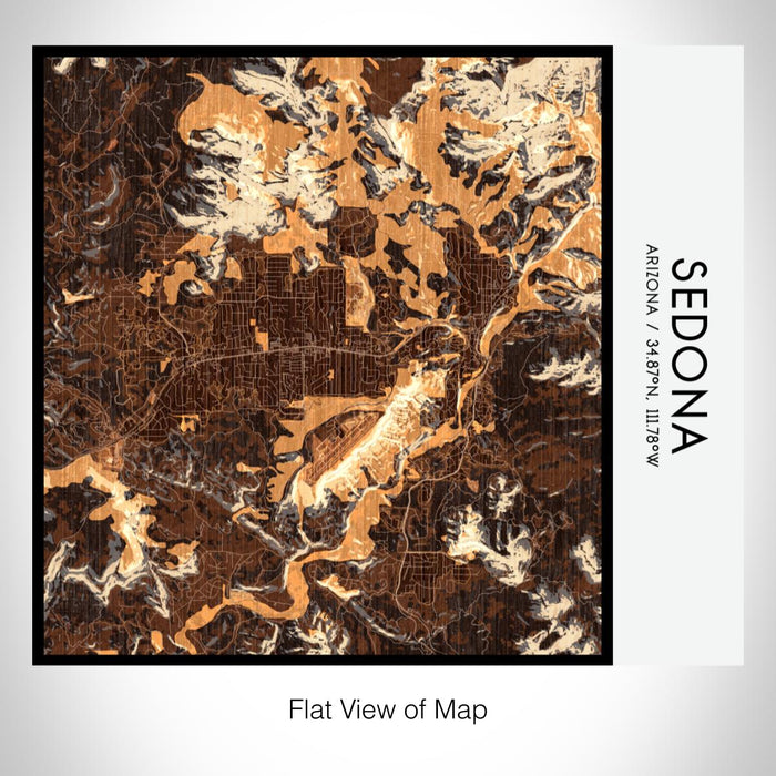 Rendered View of Sedona Arizona Map on 17oz Stainless Steel Insulated Tumbler in Ember Map Style