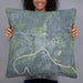 Person holding 22x22 Custom Selma Alabama Map Throw Pillow in Afternoon