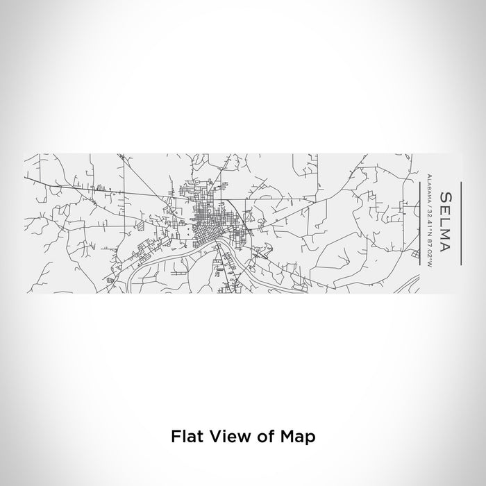 Rendered View of Selma Alabama Map Engraving on 10oz Stainless Steel Insulated Cup with Sliding Lid in White