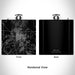 Rendered View of Selma Alabama Map Engraving on 6oz Stainless Steel Flask in Black