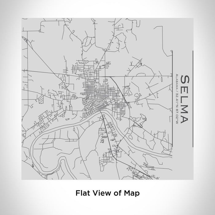 Rendered View of Selma Alabama Map Engraving on 17oz Stainless Steel Insulated Tumbler