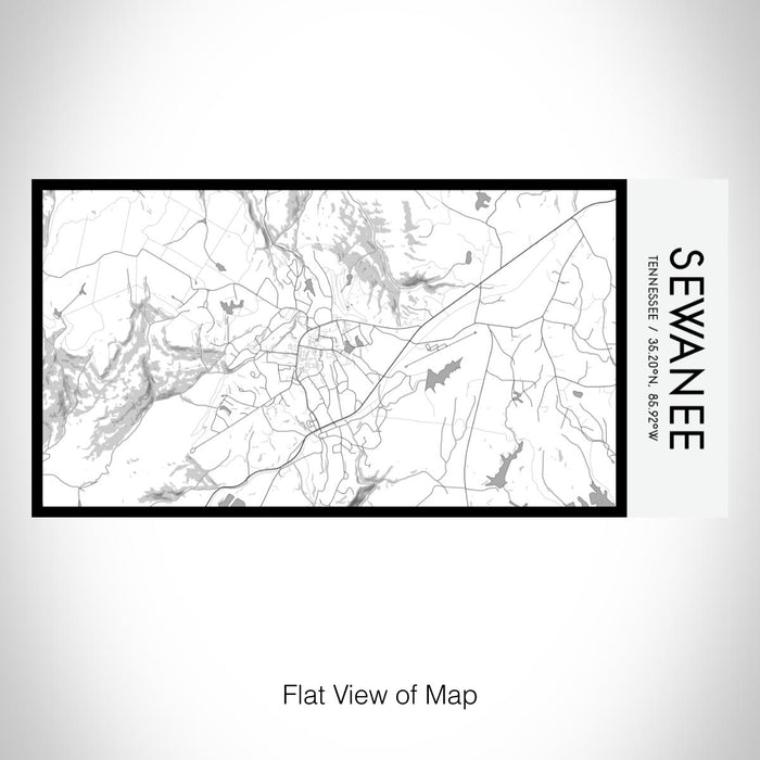 Rendered View of Sewanee Tennessee Map on 17oz Stainless Steel Insulated Bottle with printed classic style map