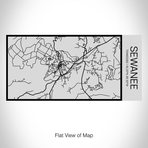 Rendered View of Sewanee Tennessee Map on 17oz Stainless Steel Insulated Cola Bottle in Stainless