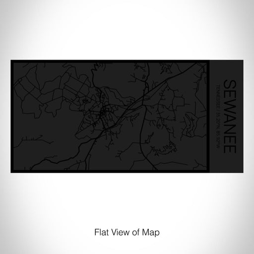 Rendered View of Sewanee Tennessee Map on 17oz Stainless Steel Insulated Cola Bottle in Stainless in Matte Black