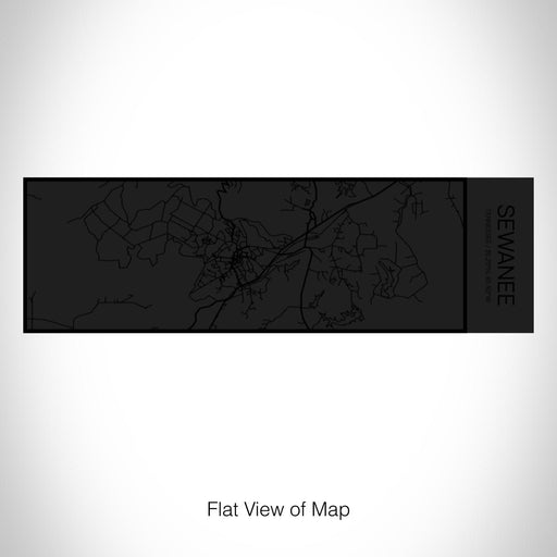 Rendered View of Sewanee Tennessee Map on 10oz Stainless Steel Insulated Cup in Matte Black with Sliding Lid