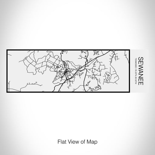 Rendered View of Sewanee Tennessee Map on 10oz Stainless Steel Insulated Cup in Matte White with Sliding Lid