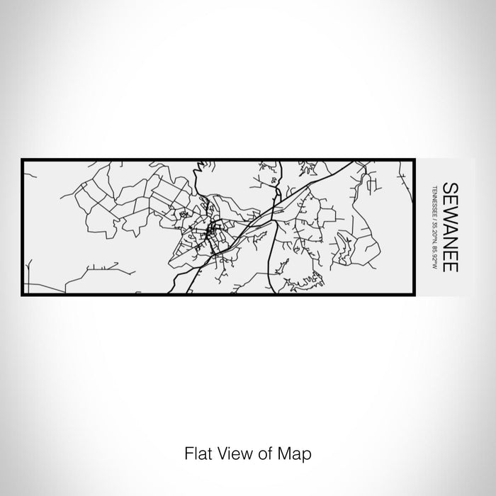 Rendered View of Sewanee Tennessee Map on 10oz Stainless Steel Insulated Cup in Matte White with Sliding Lid