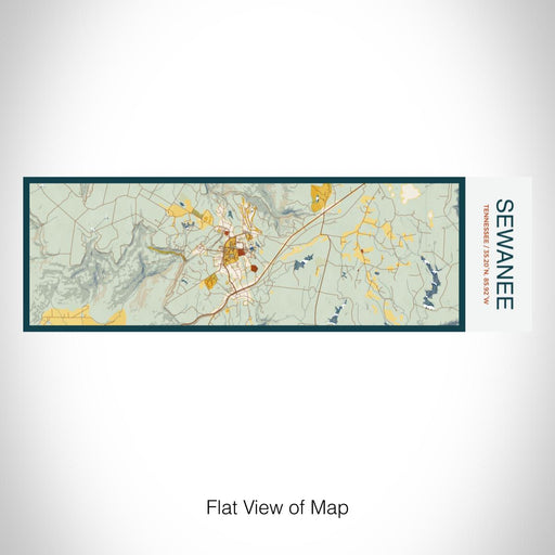 Rendered View of Sewanee Tennessee Map on 10oz Stainless Steel Insulated Cup in Woodblock with Sliding Lid