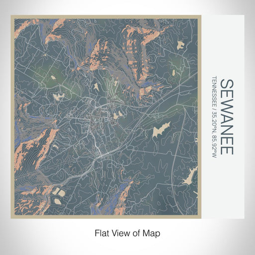 Rendered View of Sewanee Tennessee Map on 17oz Stainless Steel Insulated Tumbler in Afternoon Map Style