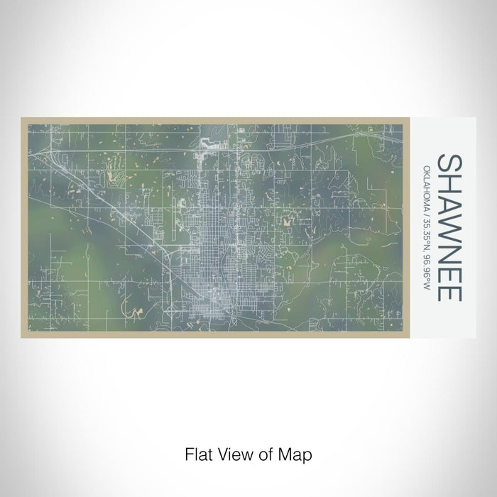 Rendered View of Shawnee Oklahoma Map on 17oz Stainless Steel Insulated Bottle with printed afternoon style map