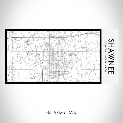 Rendered View of Shawnee Oklahoma Map on 17oz Stainless Steel Insulated Bottle with printed classic style map