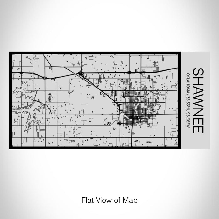 Rendered View of Shawnee Oklahoma Map on 17oz Stainless Steel Insulated Cola Bottle in Stainless