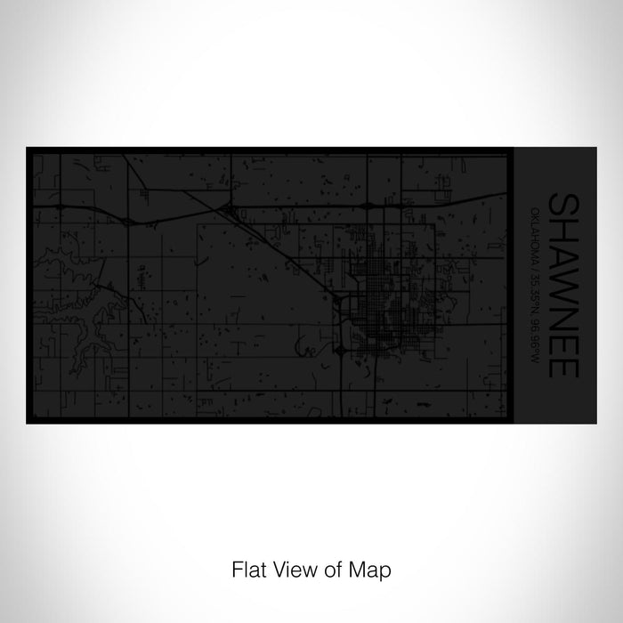 Rendered View of Shawnee Oklahoma Map on 17oz Stainless Steel Insulated Cola Bottle in Stainless in Matte Black