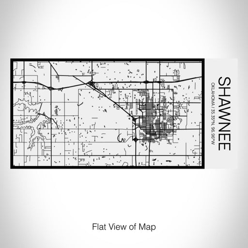 Rendered View of Shawnee Oklahoma Map on 17oz Stainless Steel Insulated Cola Bottle in Stainless in Matte White