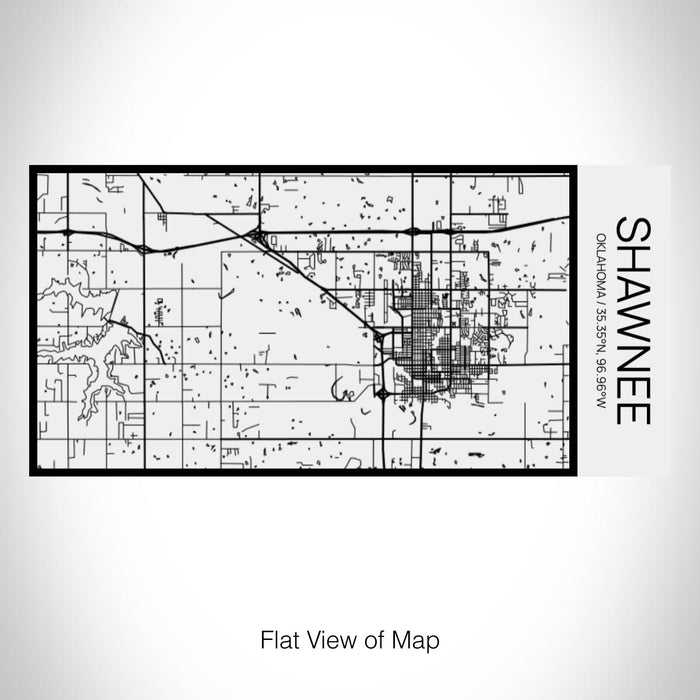 Rendered View of Shawnee Oklahoma Map on 17oz Stainless Steel Insulated Cola Bottle in Stainless in Matte White
