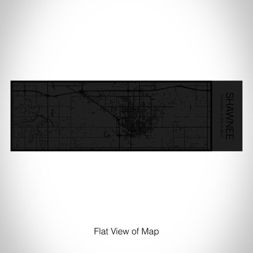 Rendered View of Shawnee Oklahoma Map on 10oz Stainless Steel Insulated Cup in Matte Black with Sliding Lid