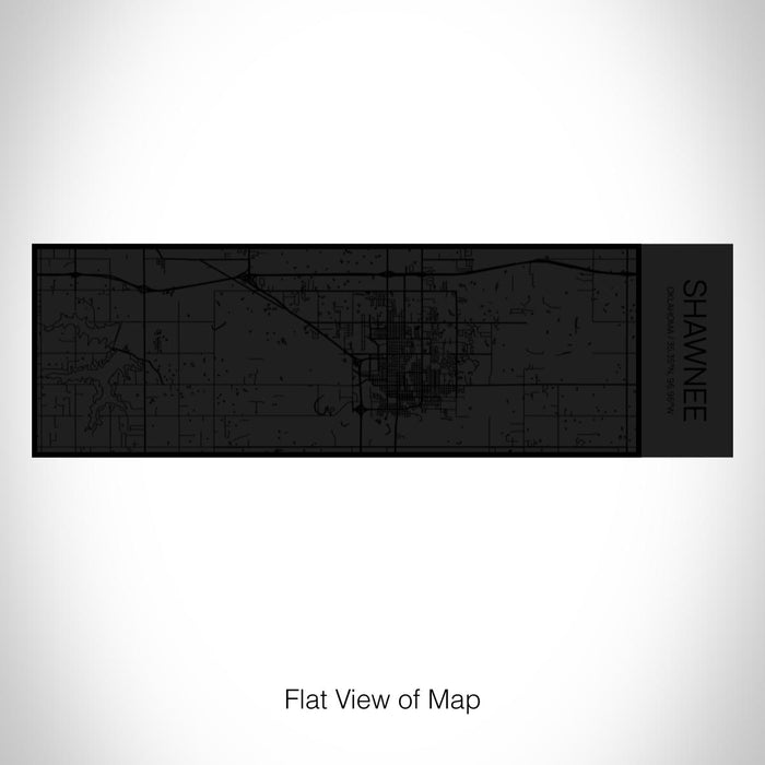 Rendered View of Shawnee Oklahoma Map on 10oz Stainless Steel Insulated Cup in Matte Black with Sliding Lid