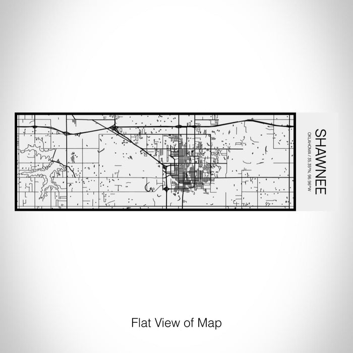 Rendered View of Shawnee Oklahoma Map on 10oz Stainless Steel Insulated Cup in Matte White with Sliding Lid