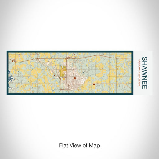 Rendered View of Shawnee Oklahoma Map on 10oz Stainless Steel Insulated Cup in Woodblock with Sliding Lid