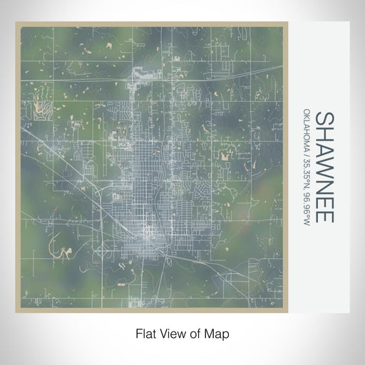 Rendered View of Shawnee Oklahoma Map on 17oz Stainless Steel Insulated Tumbler in Afternoon Map Style