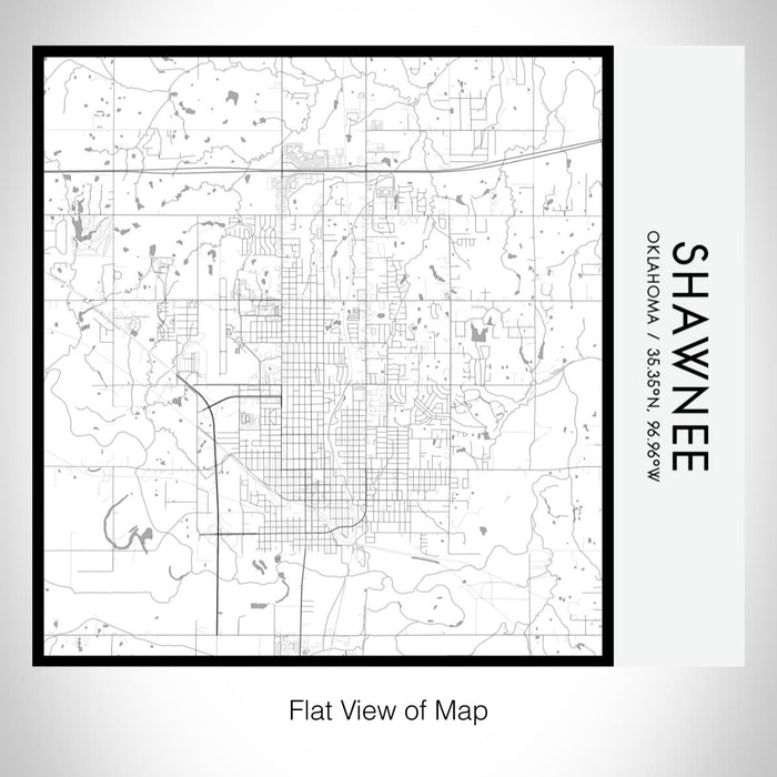 Rendered View of Shawnee Oklahoma Map on 17oz Stainless Steel Insulated Tumbler in Classic Map Style