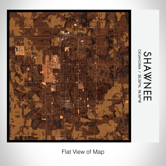 Rendered View of Shawnee Oklahoma Map on 17oz Stainless Steel Insulated Tumbler in Ember Map Style