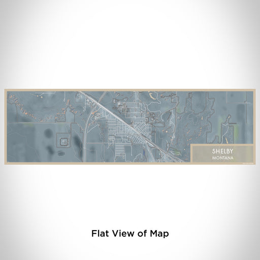 Flat View of Map Custom Shelby Montana Map Enamel Mug in Afternoon