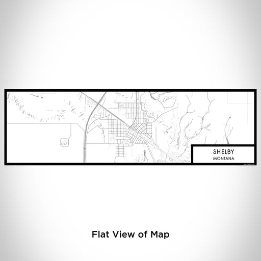 Flat View of Map Custom Shelby Montana Map Enamel Mug in Classic