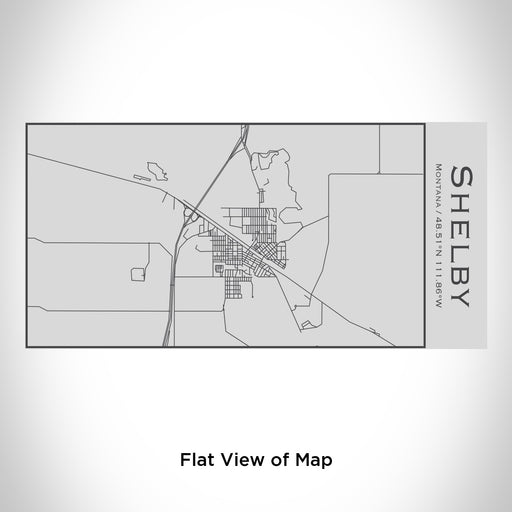 Rendered View of Shelby Montana Map Engraving on 17oz Stainless Steel Insulated Cola Bottle