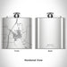 Rendered View of Shelby Montana Map Engraving on 6oz Stainless Steel Flask