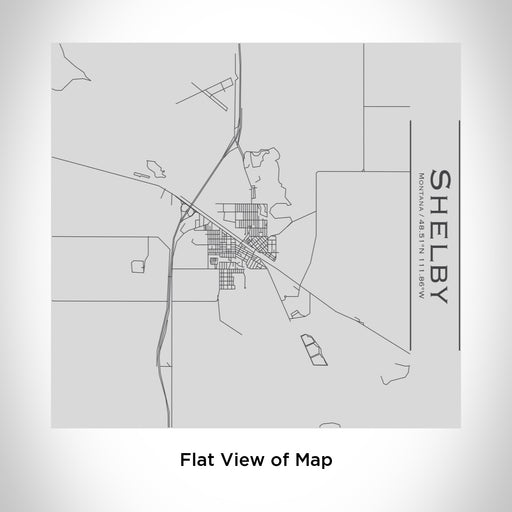 Rendered View of Shelby Montana Map Engraving on 17oz Stainless Steel Insulated Tumbler