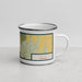 Right View Custom Shelby Montana Map Enamel Mug in Woodblock