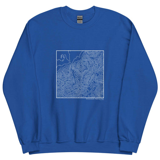 Shenandoah National Park Topographic  Map Unisex Crewneck Sweater with City inscription in Royal Blue