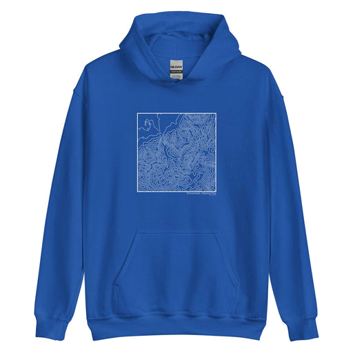 Shenandoah National Park Topographic  Map Unisex Hoodie Sweater with City inscription in Royal Blue