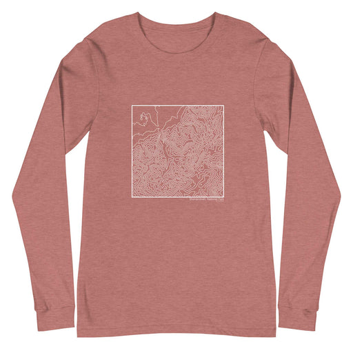 Shenandoah National Park Topographic  Map Unisex Long-Sleeve T-shirt with City inscription in Heather Mauve