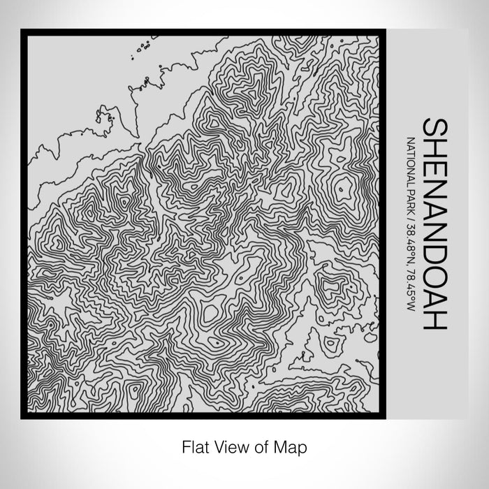 Rendered View of Shenandoah National Park Map on 17oz Stainless Steel Insulated Tumbler in Tactile Lines with Succulent in Background