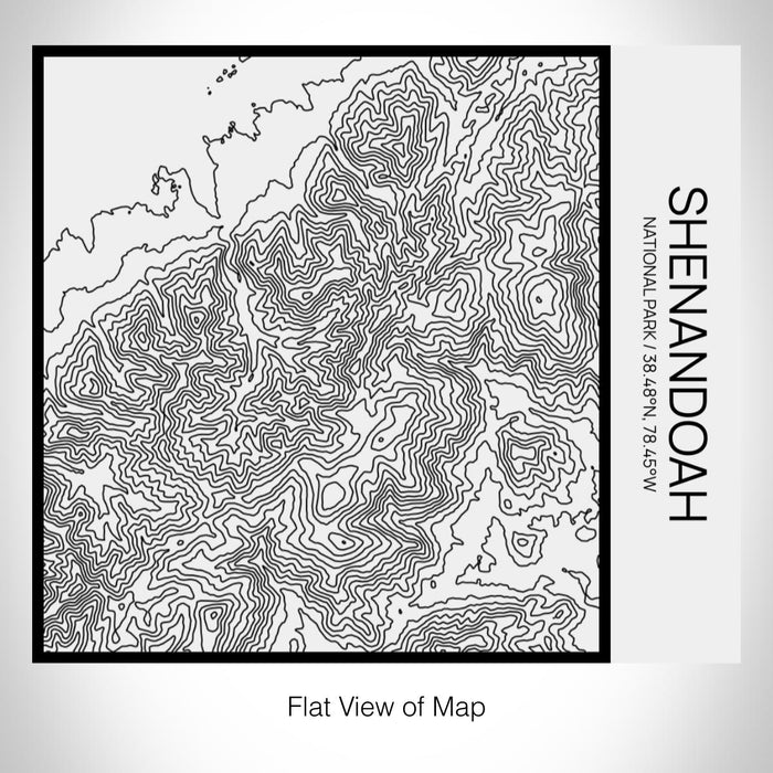 Rendered View of Shenandoah National Park Map on 17oz Stainless Steel Insulated Tumbler in Matte White with Tactile Lines