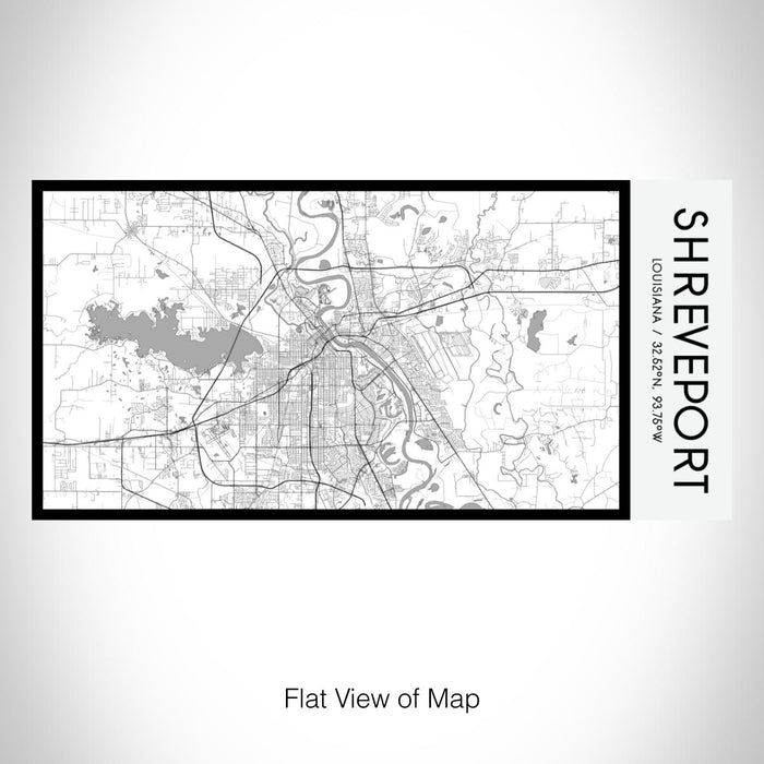 Rendered View of Shreveport Louisiana Map on 17oz Stainless Steel Insulated Bottle with printed classic style map