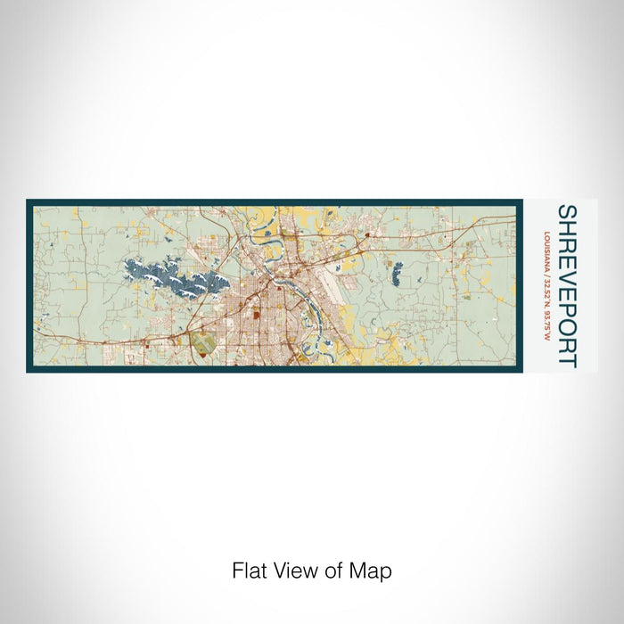 Rendered View of Shreveport Louisiana Map on 10oz Stainless Steel Insulated Cup in Woodblock with Sliding Lid