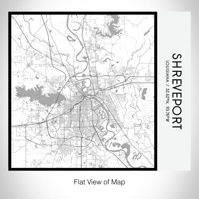 Rendered View of Shreveport Louisiana Map on 17oz Stainless Steel Insulated Tumbler in Classic Map Style
