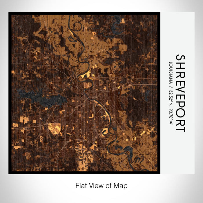 Rendered View of Shreveport Louisiana Map on 17oz Stainless Steel Insulated Tumbler in Ember Map Style