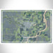 Sidney Montana Map Print Landscape Orientation in Afternoon Style With Shaded Background