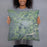 Person holding 18x18 Custom Sidney Montana Map Throw Pillow in Afternoon